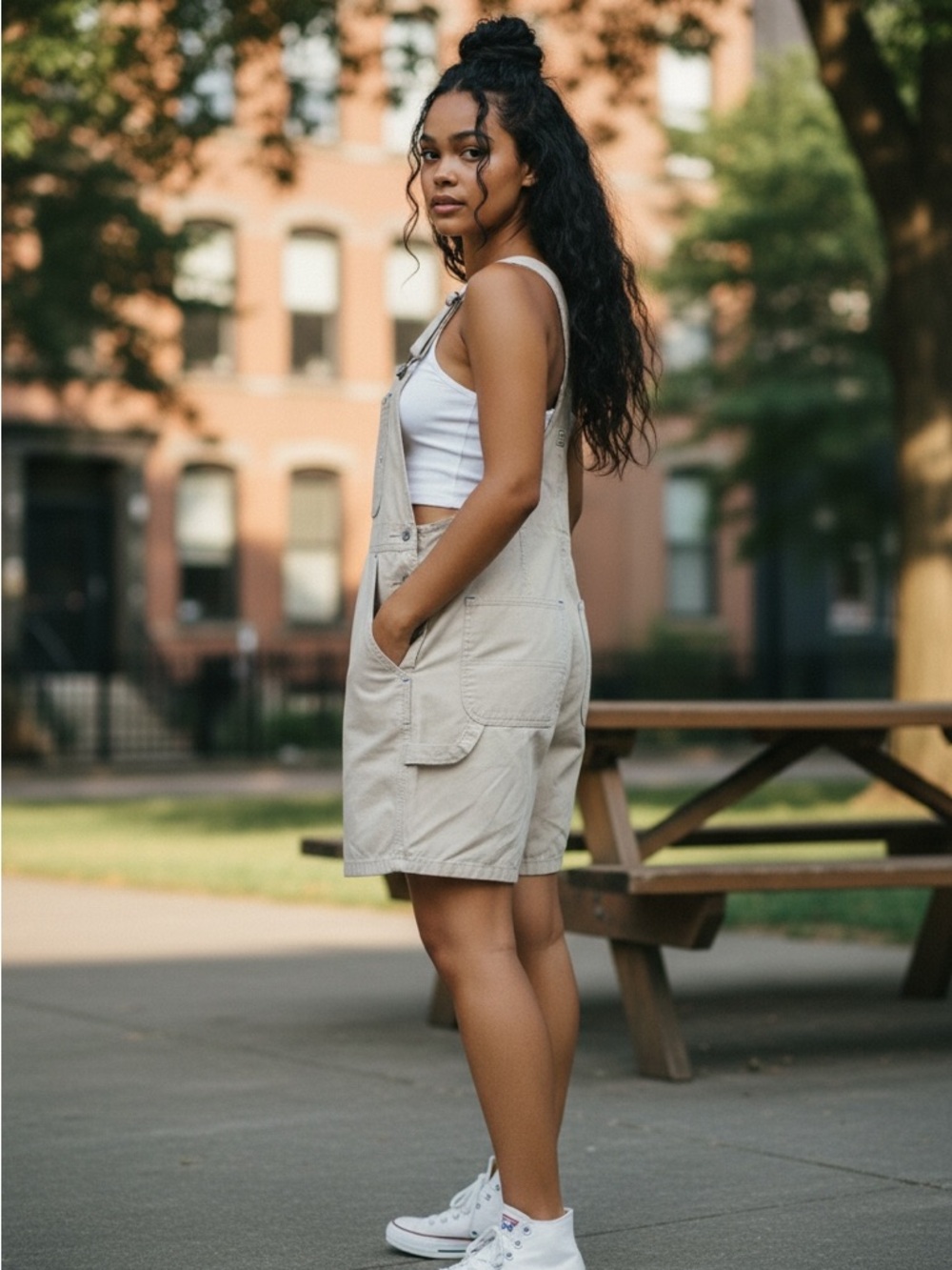 Old Navy Retro Khaki Shortalls
